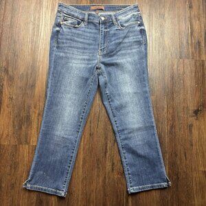 Judy Blue Skinny Fit Capri Jeans Distressed Medium Wash Women's Size 11/30